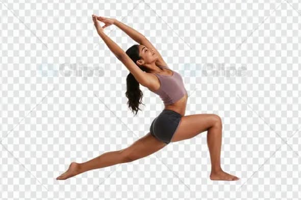 Dynamic Yoga Pose PNG for Fitness and Wellness Promotions