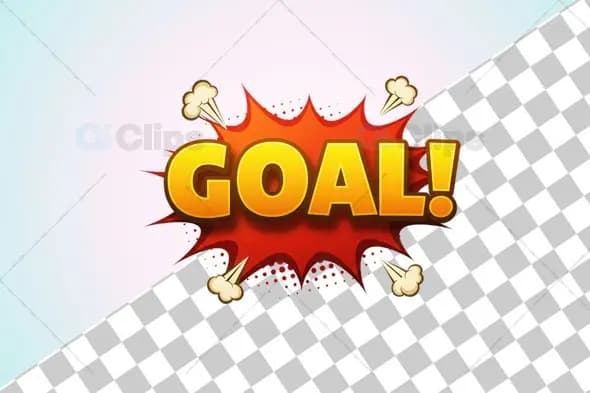 3D "Goal!" Explosion Text Icon
