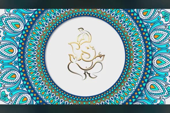 Elegant Ganesha Mandala Border Template With Edius 8  Pro