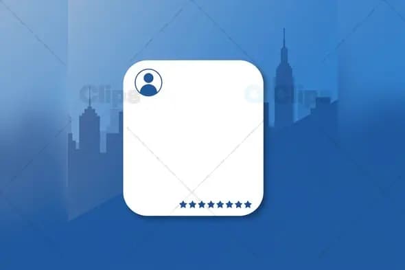 Modern Blue Instagram Post Template with City Skyline