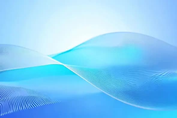 Ethereal Blue Waves Abstract Motion Background