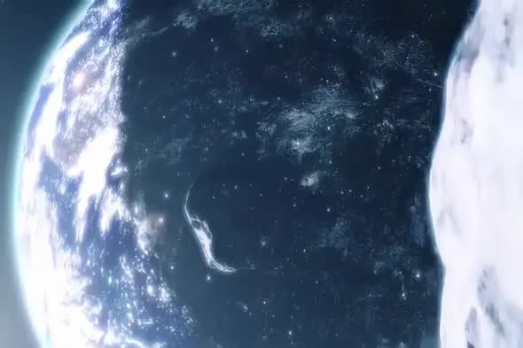 Earth View from Space with Atmospheric Glow