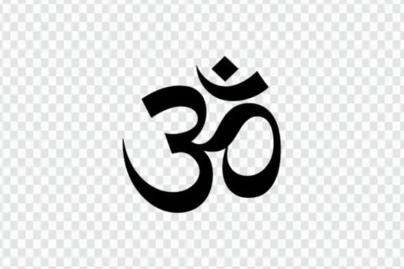 Minimalist Om Aum Sacred Spiritual Symbol PNG Clipart