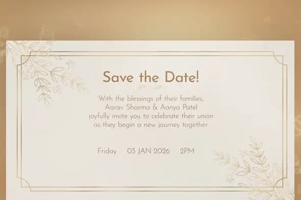 Elegant Wedding Save-the-Date Template