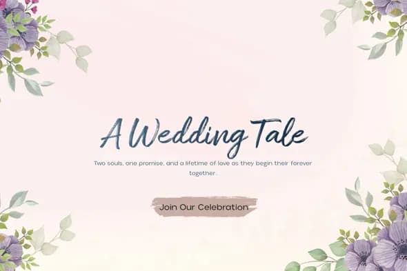 Romantic Watercolor Wedding Title Animation