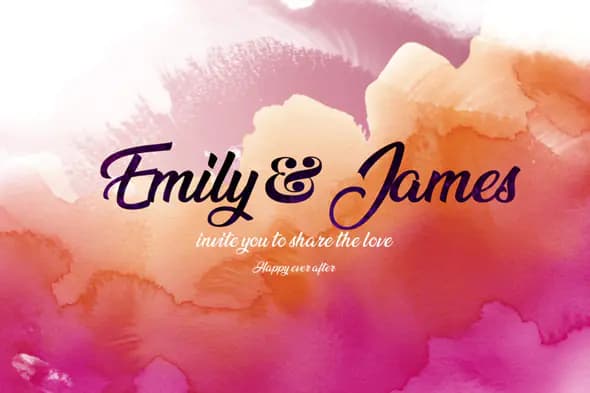 Beautiful Watercolor Titles Template