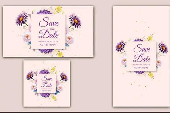 Floral Save-the-Date Video Template