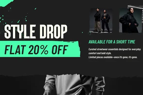 Urban Streetwear Style Drop Promo