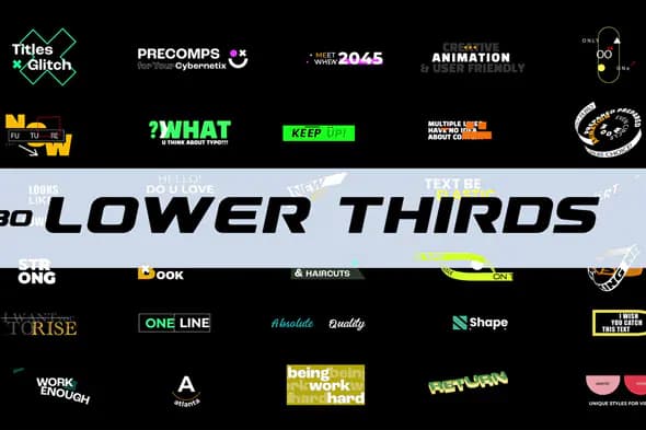 Trendy Typography Lower Thirds Pack