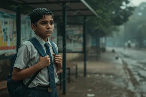 Determined Student: Monsoon Journey