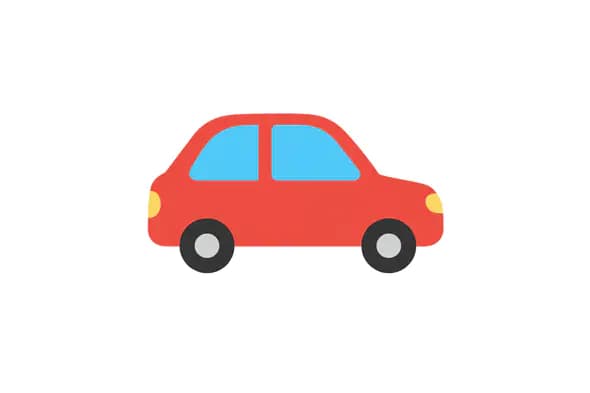 Vibrant Red Compact Car Icon