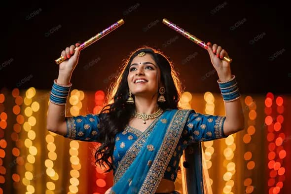 Exuberant Navratri Dancer