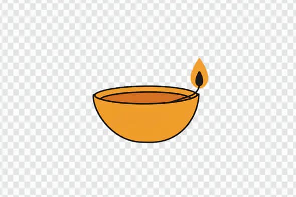 Glowing Diya Lamp Animation Traditional Indian Festival