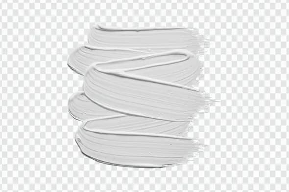 Swirling White Paint Brush Strokes PNG Clipart