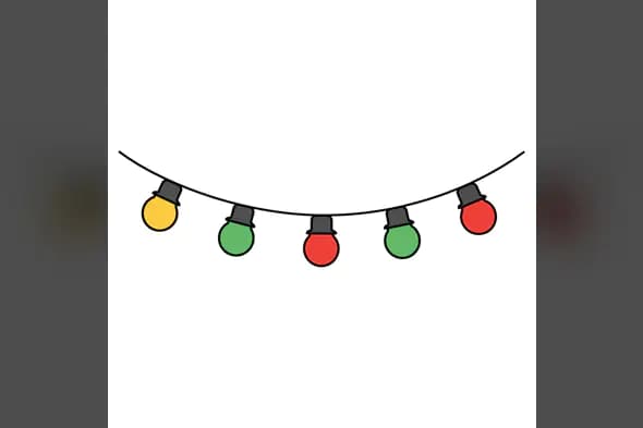 Festive String Light Vector