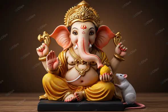 Ganesha's Golden Serenity