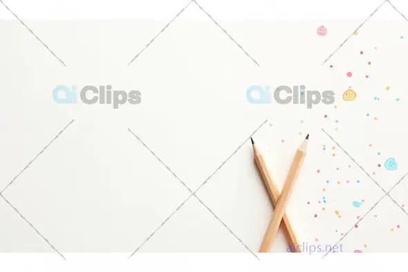 Colorful Pencils on Minimalist Background