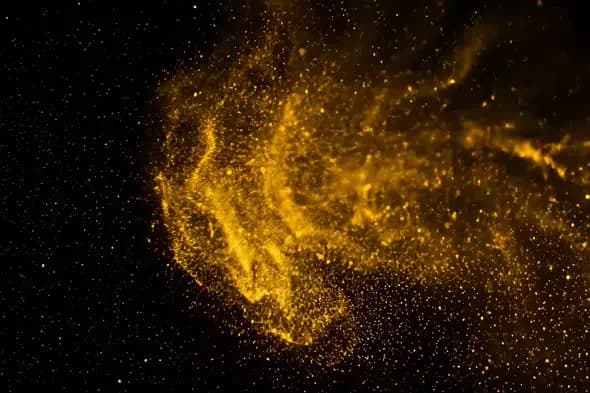 Cosmic Gold Dust Nebula