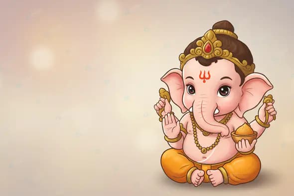Adorable Ganesha Illustration