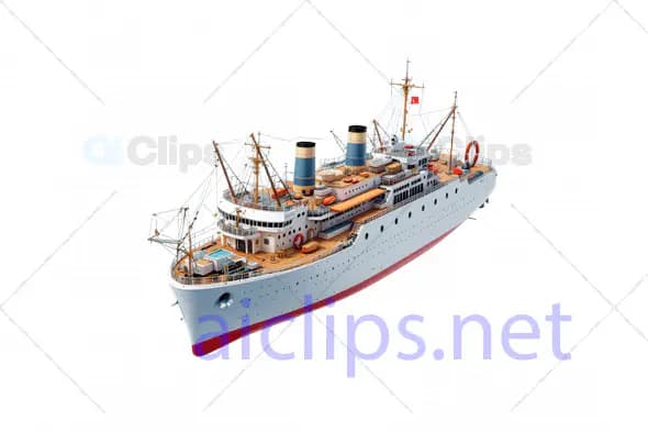 3D Model of Classic Passenger Ship