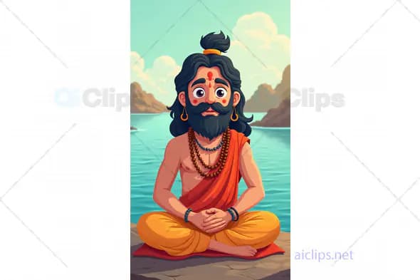 Meditating Yogi by Serene River