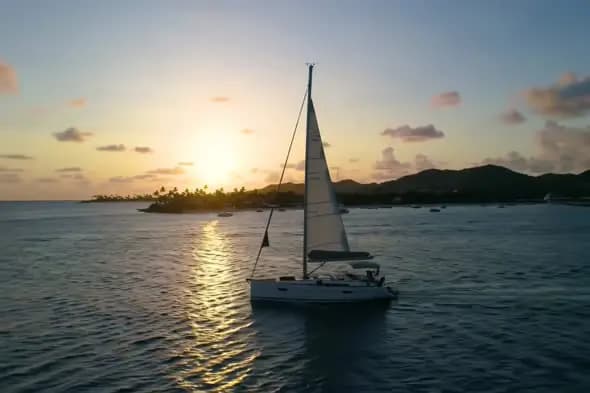 Sailboat at Tropical Sunset