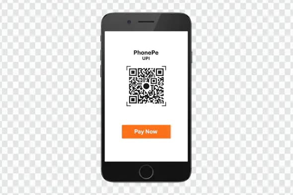 PhonePe UPI Payment QR Code Smartphone PNG
