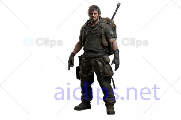 3D Rugged Survival Soldier Character with Tactical Gear