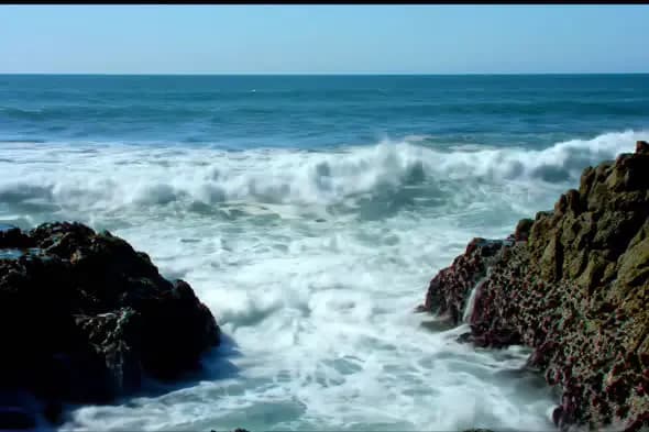 Dynamic Rocky Coastline Surf