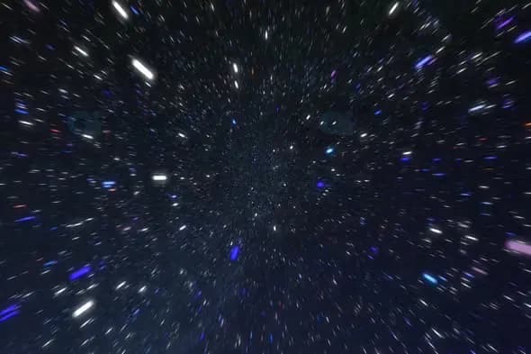 Flying Through a Starfield in Deep Space