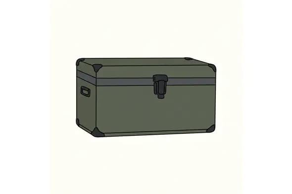 Military-Style Storage Trunk Vector