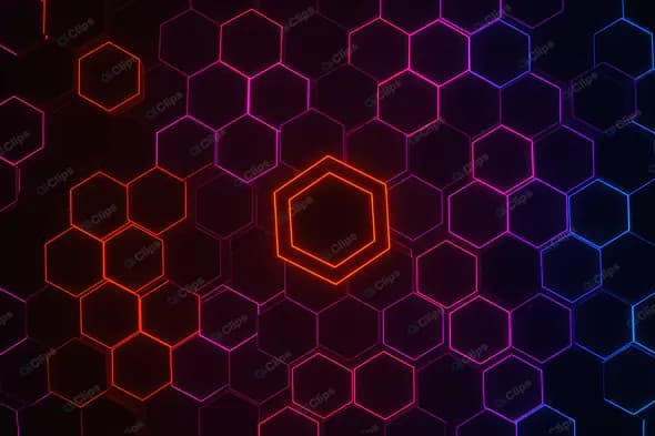 Glowing Hexagonal Grid