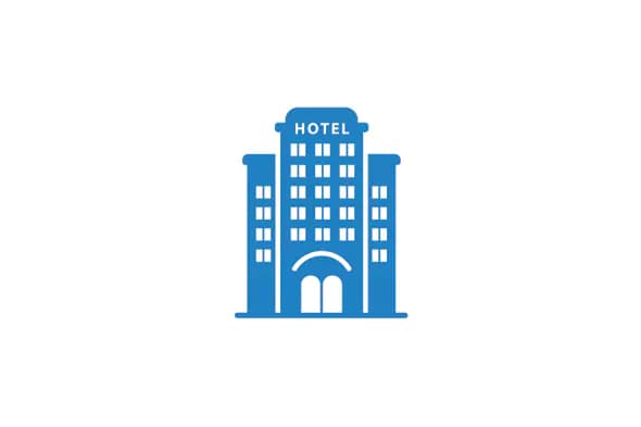 Elegant Blue Hotel Icon