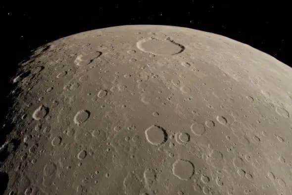 High-Resolution Moon Surface View with Detailed Craters from Orbit