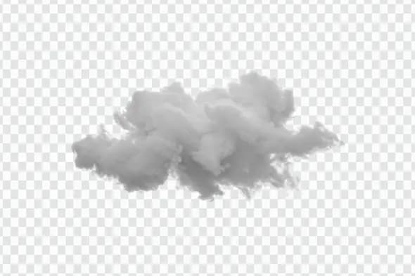 Realistic Gray Fluffy Cloud Formation PNG Clipart