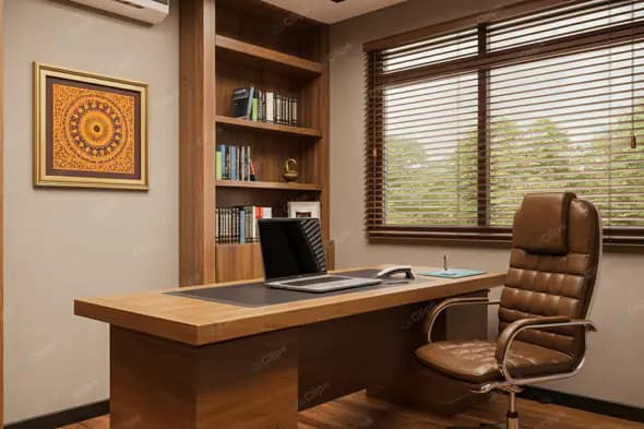 Sophisticated Home Office Interior