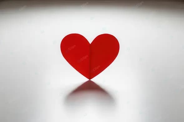 Symbolic Red Heart on a Serene Background