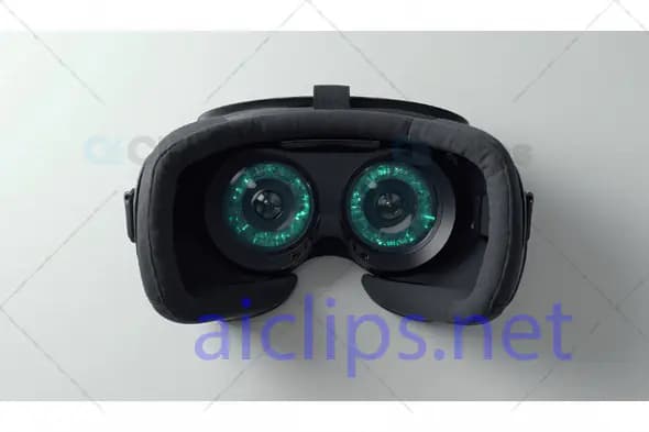 Virtual Reality Headset Lenses Close-Up
