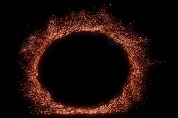 Fiery Circular Particle Burst Animation