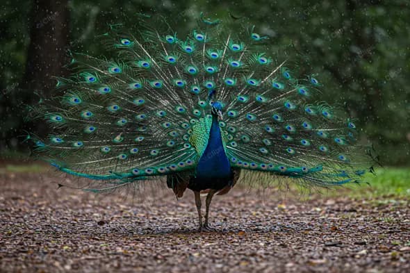 Resplendent Peacock Display