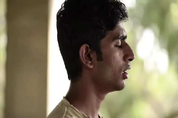 Pensive Profile of Young Man