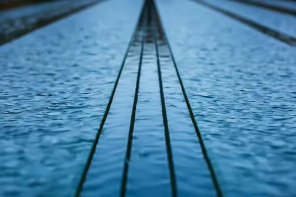 Rippling Blue Water Surface with Abstract Lines