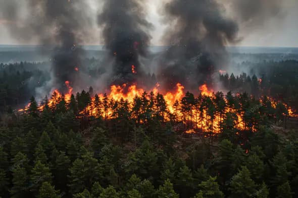 Raging Forest Fire Inferno