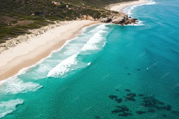 Pristine Coastal Aerial View