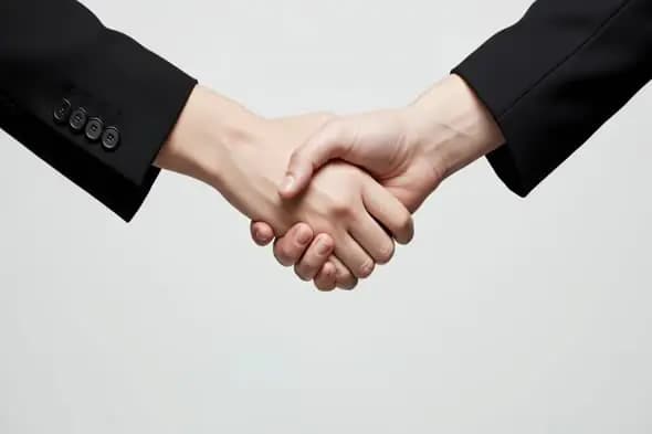 Expert-level Handshake Close-up
