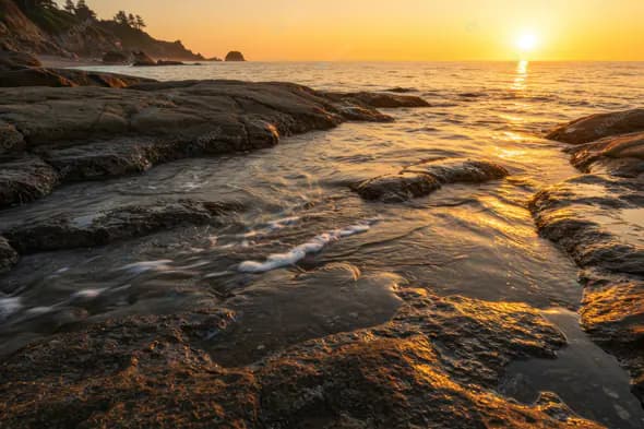 Golden Coastal Sunset
