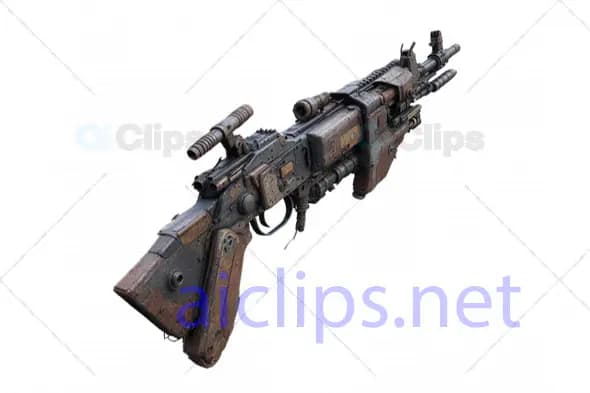 3D Futuristic Battle Rifle Model with Scope