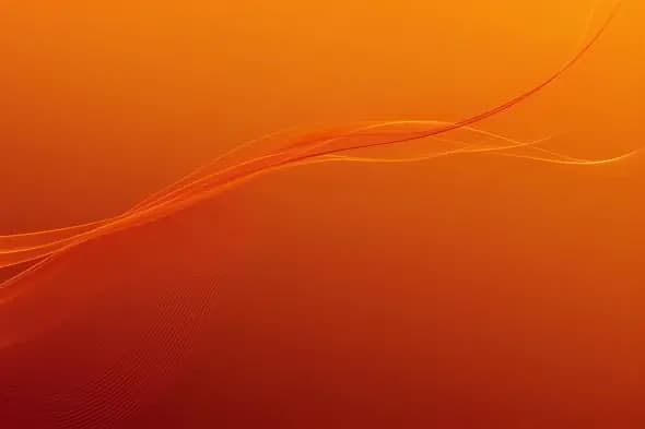 Flowing orange curves on warm gradient background