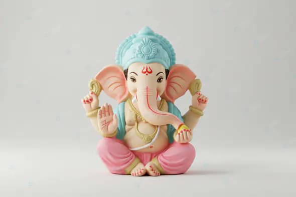 Pastel Ganesha Figurine