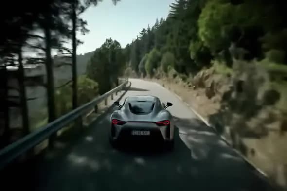 Luxury Sports Car Mountain Drive